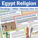 Egyptian Religion Gods Mythology Reading Comprehension Pas