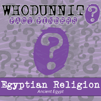Preview of Ancient Egypt Religion Whodunnit Activity - Printable & Digital Game Options