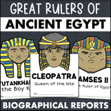Ancient Egyptian Pharaohs Biography Report Templates King 