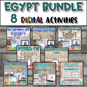 Preview of Ancient Egypt Unit Bundle | Reading Comp, Presentations & Notes - Digital