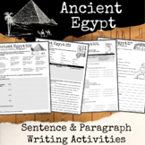 Ancient Egypt Sentence and Paragraph Writing Tasks Middle 