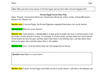 Preview of Ancient Egypt Social Classes Play 