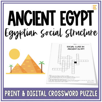 Preview of Ancient Egypt Social Structure Pyramid - FREE Crossword Puzzle Activity