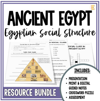 Preview of Ancient Egypt Social Structure Pyramid Lesson Bundle - Ancient Civilizations