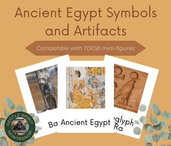 Preview of Ancient Egypt Symbols and Artifacts 3-Part Cards (TOOB aligned)