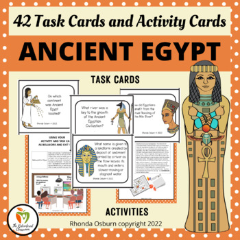 Preview of Ancient Egypt Task Cards and Activity Cards - NO PREP