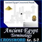 Ancient Egypt Terminology Crossword Puzzle Activity Worksheet