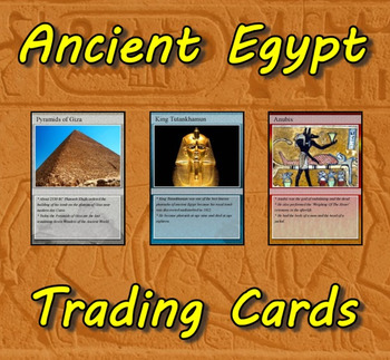 Preview of Ancient Egypt Trading Cards (Egyptian History)