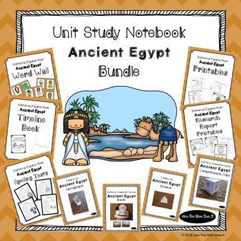 Preview of Ancient Egypt Unit Bundle - Printable Crafts and Timeline Book Included