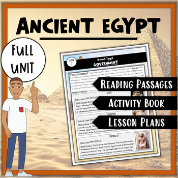 Preview of Ancient Egypt Unit Bundle- Reading Passages, Activities, PowerPoint, Test & More