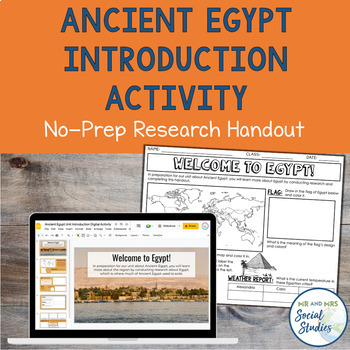 Preview of Ancient Egypt Unit Introduction Research Activity | Worksheet + Digital Version