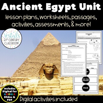 Preview of Ancient Egypt Unit - Lesson Plans and Activities - {Digital & PDF Included}