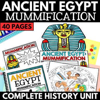Preview of Ancient Egypt Unit - Mummification Unit - Ancient Egypt Projects Activities
