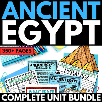 Preview of Ancient Egypt Unit Projects and Activities - Egypt Map - Pyramids Worksheets