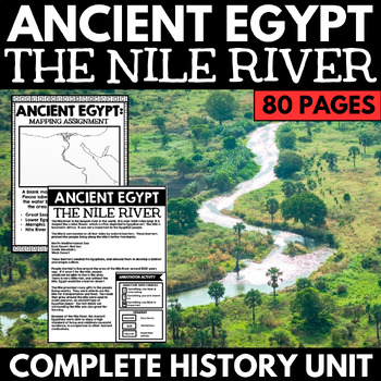 Preview of The Nile River in Ancient Egypt Unit - Egypt Map Project Activities Questions