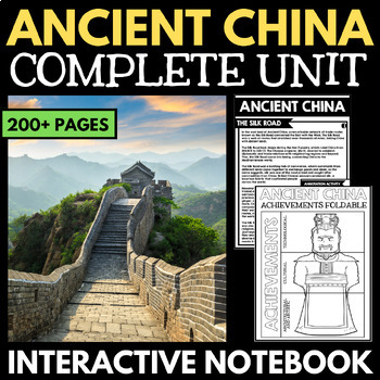 Preview of Ancient China Unit Bundle - Questions - Projects - Activities - Dynasties - Map