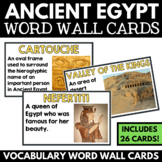 Ancient Egypt Unit Word Wall Cards - Egypt Vocabulary Activities