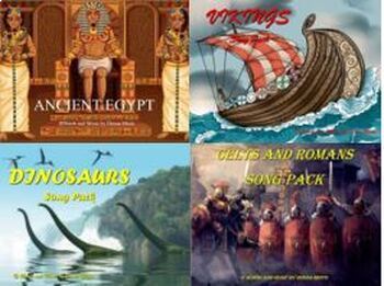 Preview of Ancient Egypt, Vikings, Celts and Romans and Dinosaurs songs