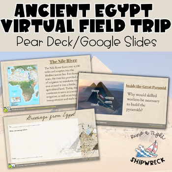 Preview of Ancient Egypt Virtual Field Trip Pear Deck Google Slides