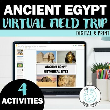 Preview of Ancient Egypt Virtual Field Trip and map activities for Middle/High School