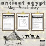 Ancient Egypt Map + Vocabulary