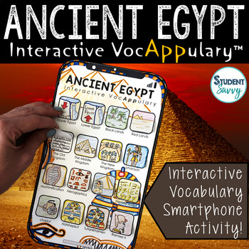 Preview of Ancient Egypt Vocabulary Activity Art Craft Project Word Wall Stations