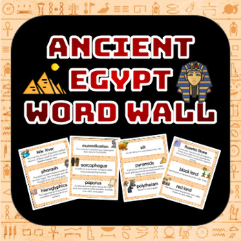 Preview of Ancient Egypt Vocabulary Word Wall Cards