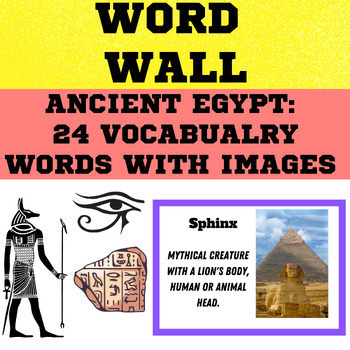 Preview of Ancient Egypt - Vocabulary Word Wall + Digital Frayer Model Template