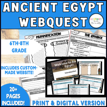 Preview of Ancient Egypt WebQuest: Reading and Research - Print and Digital