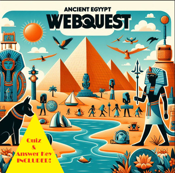 Preview of Ancient Egypt Webquest and Quiz (With Answer Keys)