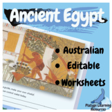 Ancient Egypt Year 7 and 8 History Editable Worksheets Aus