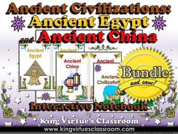 Preview of Ancient Egypt and China Interactive Notebook BUNDLE - Ancient Civilizations