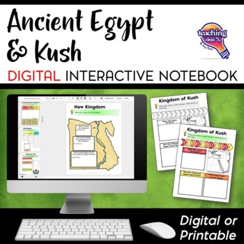 Preview of Ancient Egypt and Kush DIGITAL Interactive Notebook Unit 