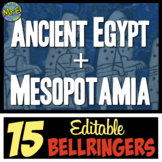 Ancient Egypt and Mesopotamia Bellringers and Warmups for 