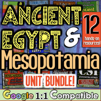 Preview of Ancient Egypt and Mesopotamia Unit King Tut Hammurabi for World History