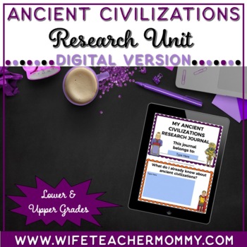 Preview of Ancient Egypt and More Research Unit | Lower and Upper Grades (Digital Version)