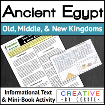 Preview of Ancient Egypt's Old, Middle, & New Kingdoms Informational Text and Mini-Book