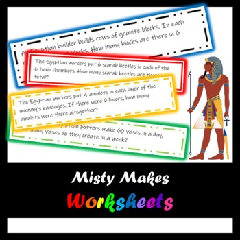 Preview of Ancient Egypt themed 6x table word problems