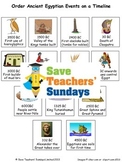 Ancient Egypt Timeline Lesson Plan and Worksheet / Activity