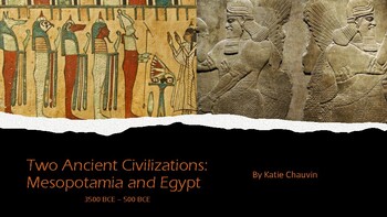Preview of Ancient Egypt vs. Ancient Mesopotamia PPT and Real Estate Brochure Project