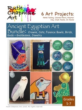Preview of Ancient Egyptian Art Lesson Bundle for Grades 5-7