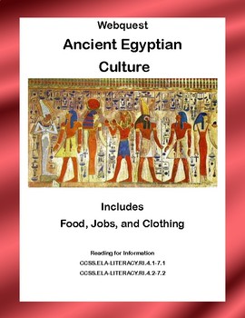 Preview of Ancient Egyptian Culture Webquest