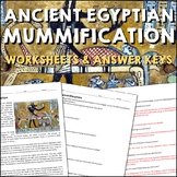 Ancient Egyptian Mummification Reading Worksheets and Answer Keys