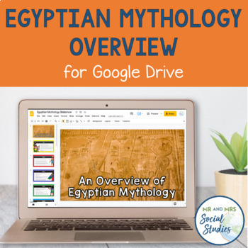 Preview of Ancient Egyptian Mythology Google Slideshow and Flashcards | Egyptian Gods Intro