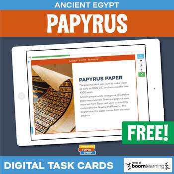 Preview of Ancient Egyptian Papyrus Boom Cards • Distance Learning • FREE