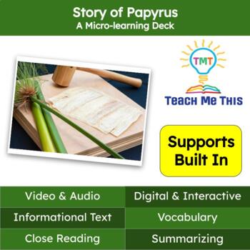 Preview of Ancient Egyptian Papyrus Informational Text Reading Passage and Activities