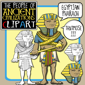 Preview of Ancient Egyptian Pharaoh Clip Art