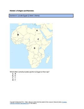 Preview of Ancient Egyptian Religion and Geography Quiz