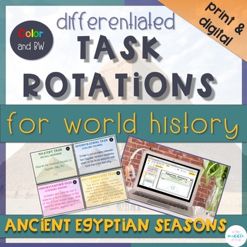 Preview of Ancient Egyptian Seasons Tasks & Reading Passage Distance Learning