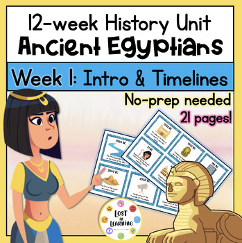Preview of Ancient Egyptians History Unit || Week 1 of 12 || Introduction & Timelines
